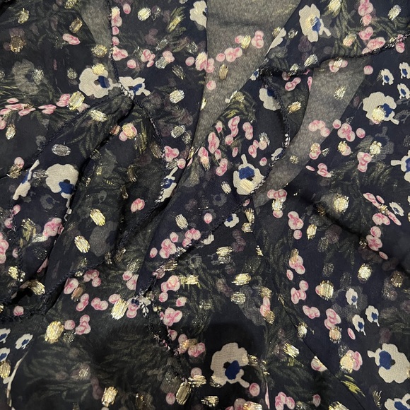 Authentic Isabel Marant midnight blue floral silk blouse - Picture 3 of 3